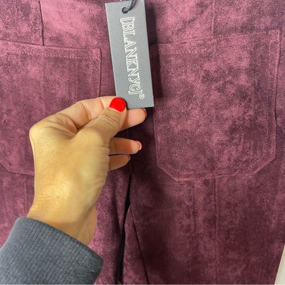 Blank NYC New Bordeaux Faux suede Flare pants - Picture 7 of 11